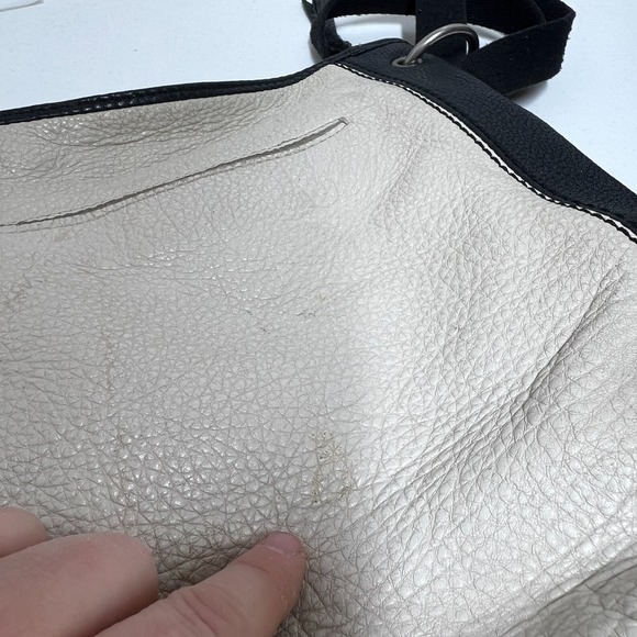 The Sak Crossbody Bag Women Black Colorblock Leather Zip Pocket Adjustable Strap - Picture 11 of 16